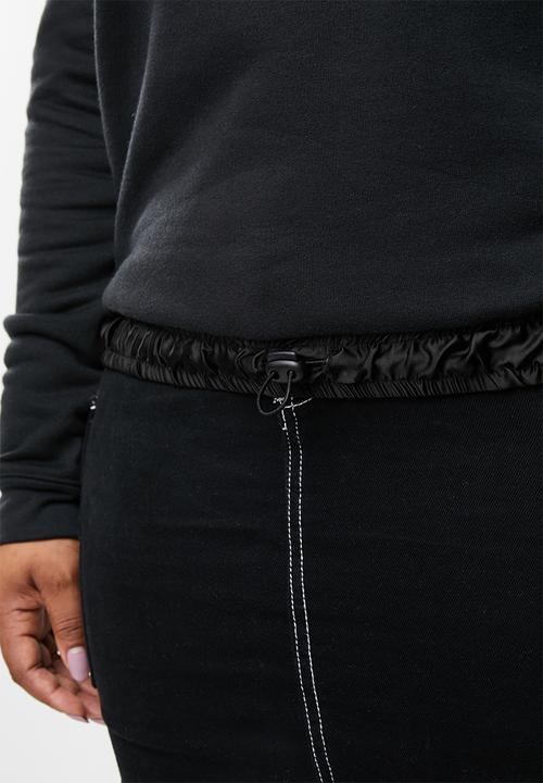 STYLE REPUBLIC PLUS - Drawcord detail sweater - black
