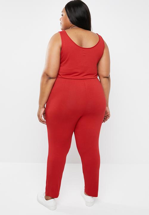 STYLE REPUBLIC PLUS - Sleeveless jumpsuit - red