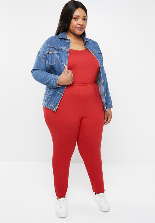 STYLE REPUBLIC PLUS - Sleeveless jumpsuit - red