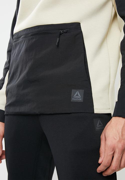 Reebok - TS control hoodie - black & beige