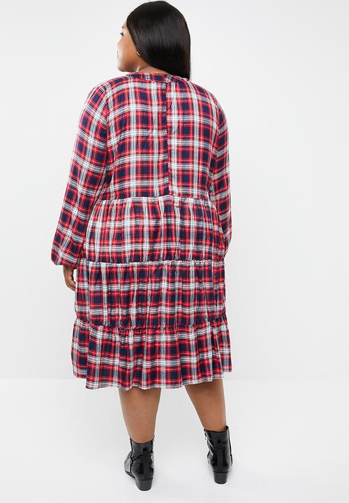 STYLE REPUBLIC PLUS - Tiered A-line dress - multi