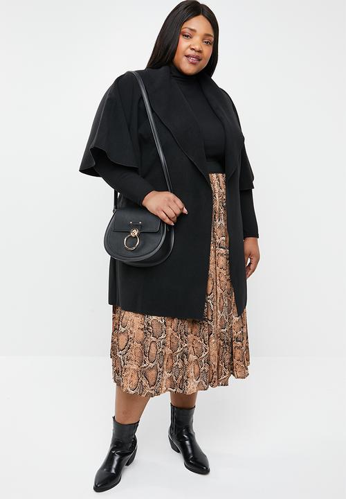 STYLE REPUBLIC PLUS - Flutter sleeve coat  - black