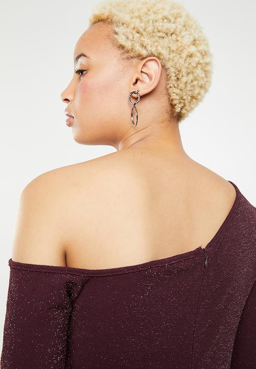 dailyfriday - One shoulder bodycon - burgundy