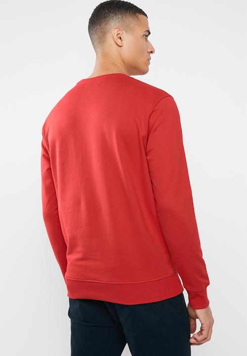 Superbalist - Applique crew pullover sweat - red