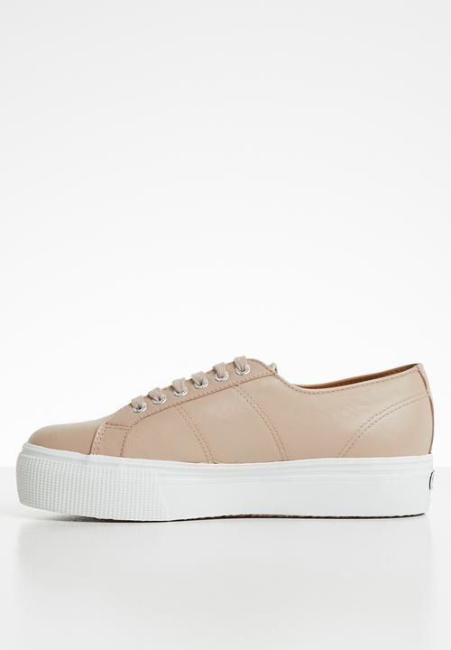 SUPERGA - 2790 Nappa leather full flatform wedge - n 17 nude