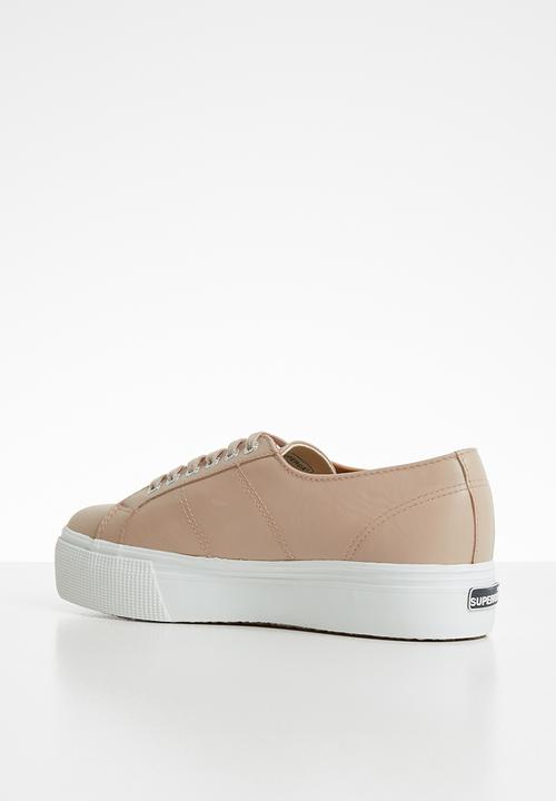 SUPERGA - 2790 Nappa leather full flatform wedge - n 17 nude