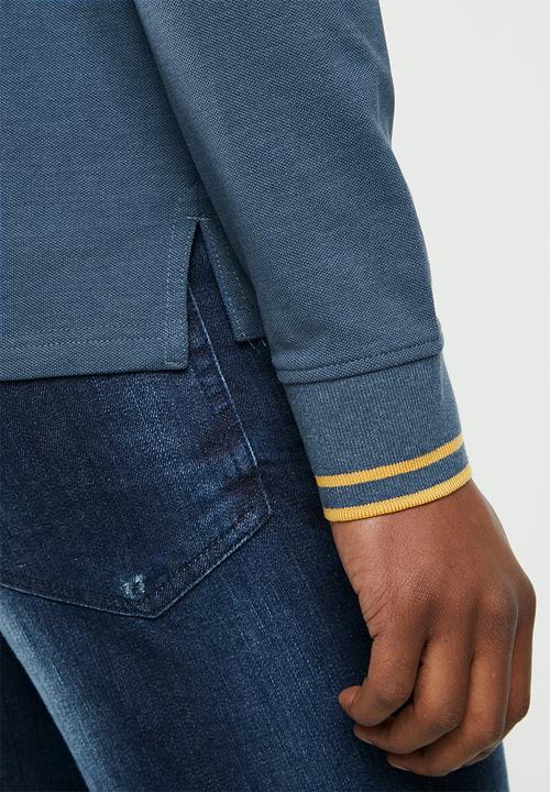 POLO - Classic pique golfer - blue