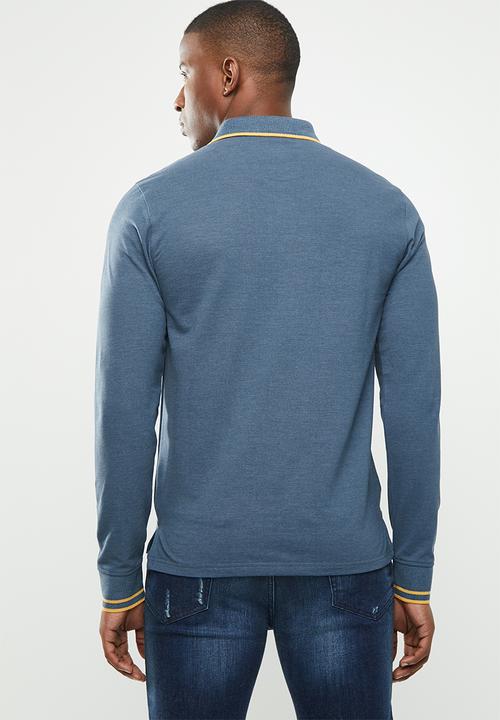POLO - Classic pique golfer - blue