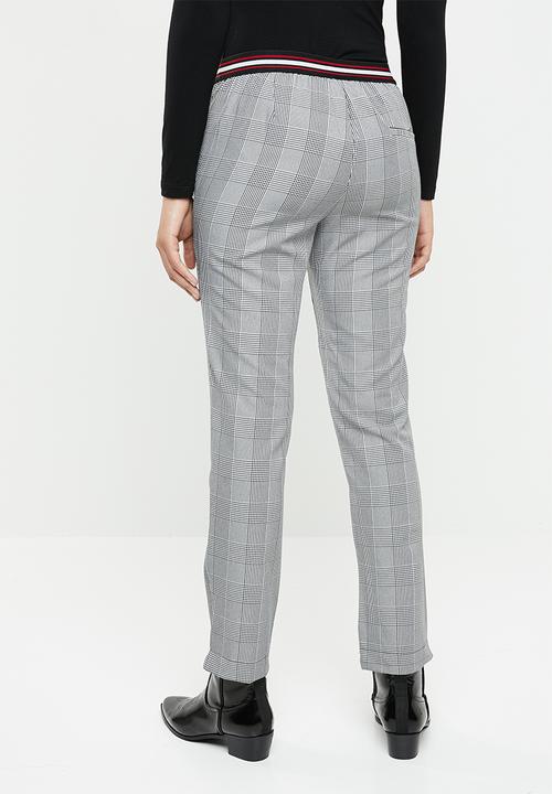 Noisy May - Melissa fitted check pants - multi