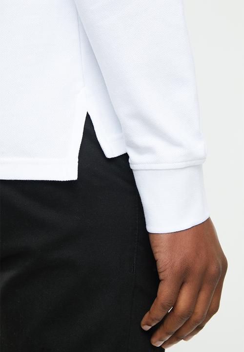 POLO - Stretch pique golfer - white