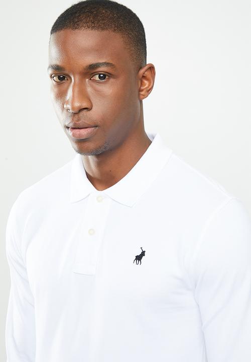 POLO - Stretch pique golfer - white