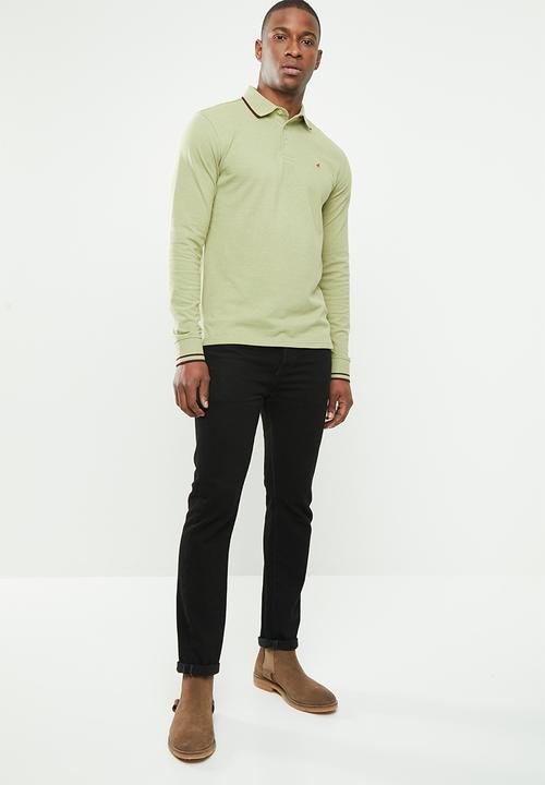 POLO - Classic pique golfer - green