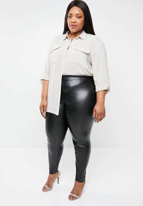 Superbalist - Wet look legging - black