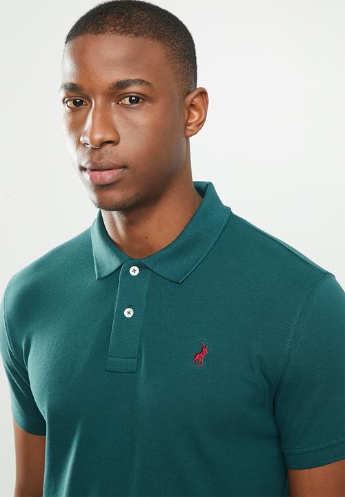 POLO - Stretch pique golfer - dark green