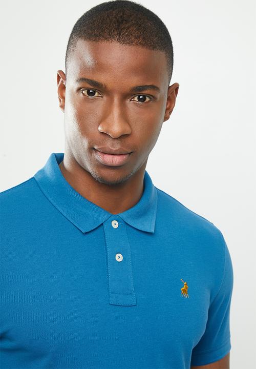 POLO - Stretch pique golfer - blue