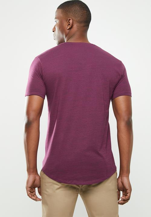 POLO - Classic V-neck space dye tee - purple
