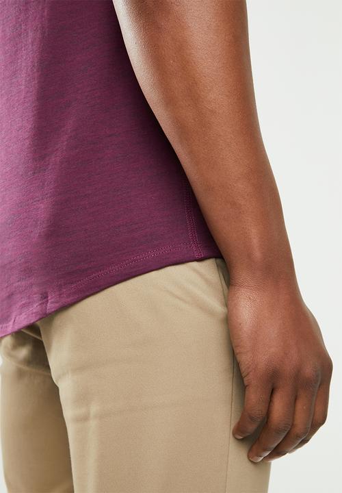 POLO - Classic V-neck space dye tee - purple