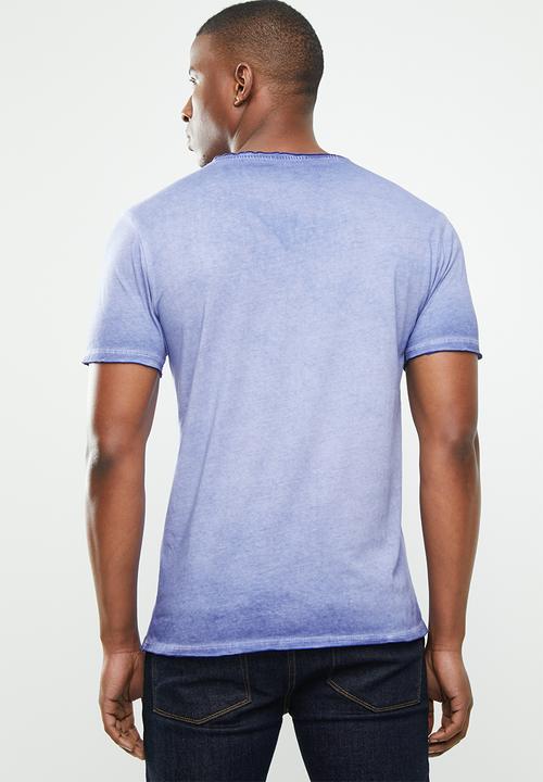 POLO - Cold pigment dye printed tee - blue