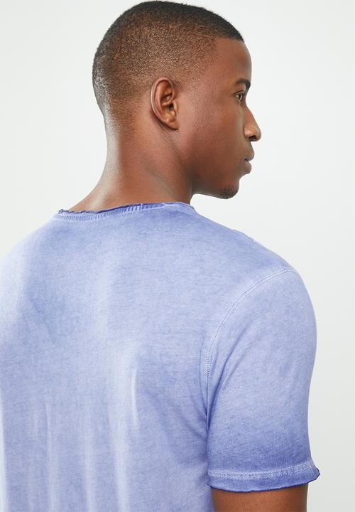 POLO - Cold pigment dye printed tee - blue