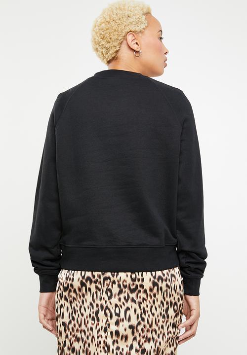 ONLY - Lotta long sleeve round neck sweat - black