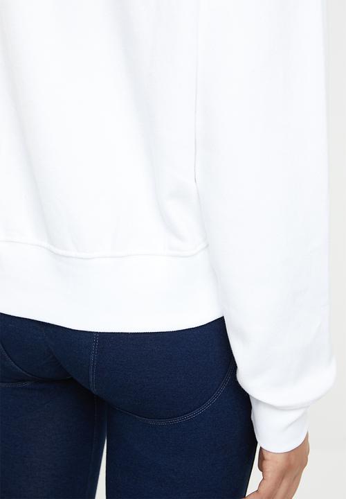 ONLY - Lotta long sleeve round neck sweat - white