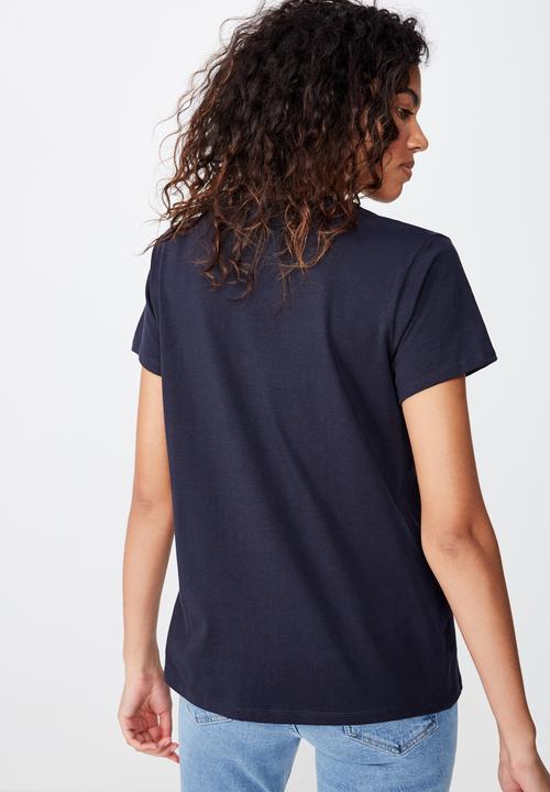Cotton On - Classic slogan tee  - navy