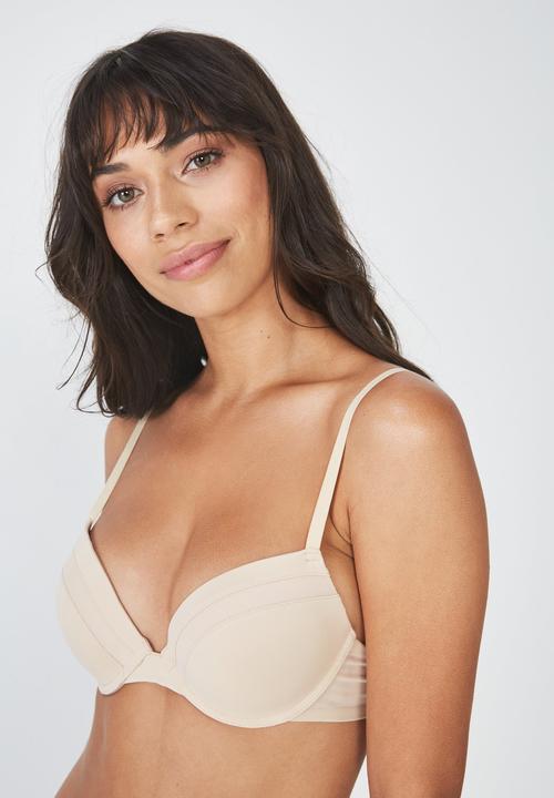 Cotton On - Everyday mesh push up - beige