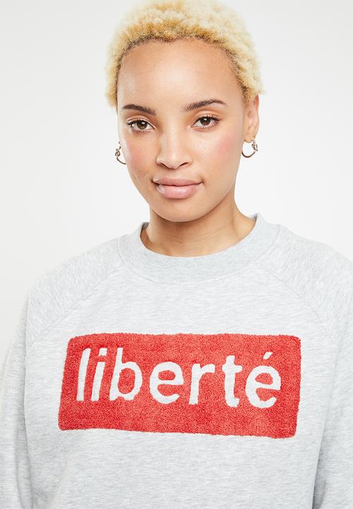 ONLY - Lotta long sleeve round neck sweat - grey