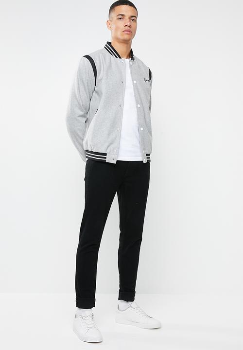 Mennace - Varsity bomber jacket - grey