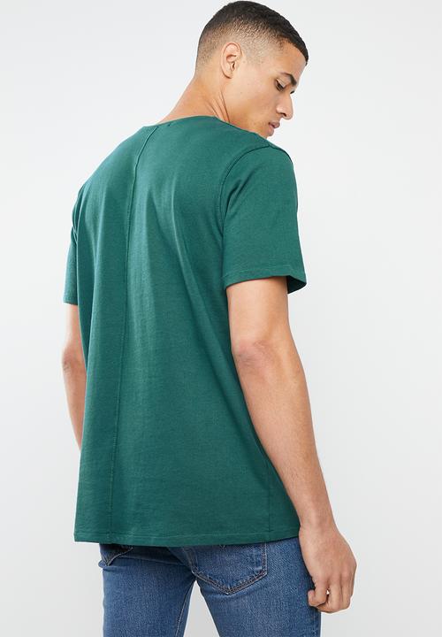 Mennace - Regular relaxed washed tee - green