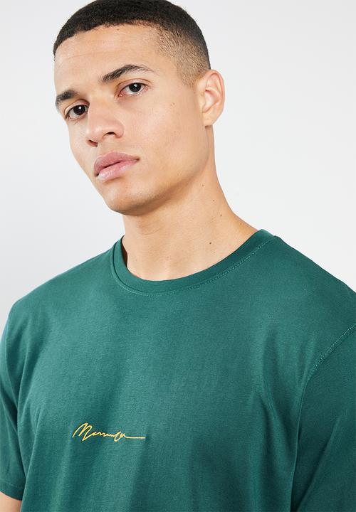 Mennace - Regular relaxed washed tee - green