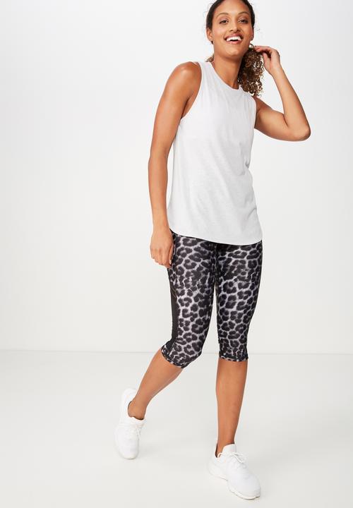 Cotton On - Active curve hem tank - grey
