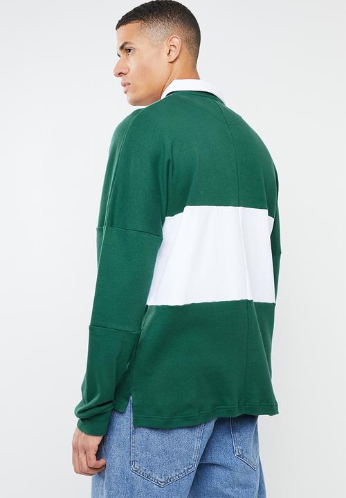 Mennace - Signature long sleeve rugby top - green
