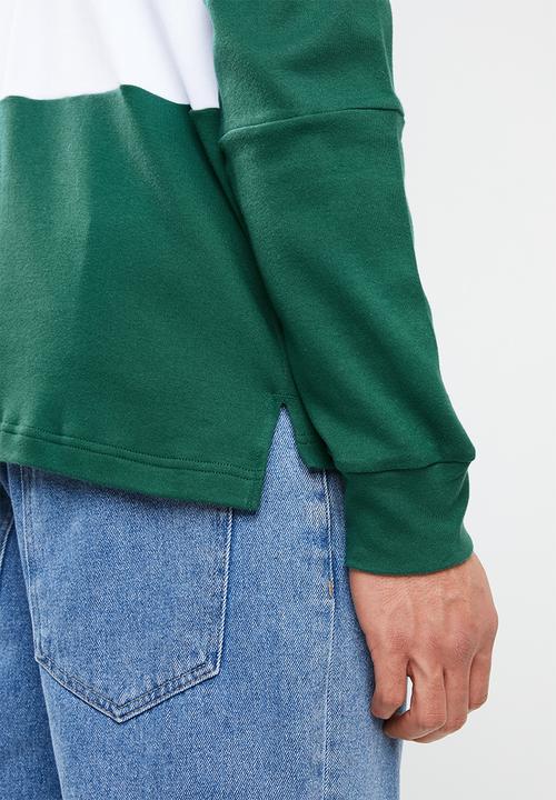 Mennace - Signature long sleeve rugby top - green