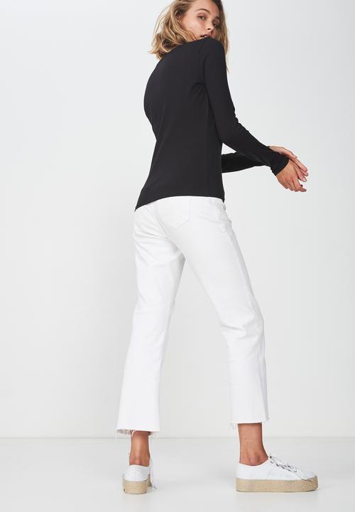 Cotton On - Everyday long sleeve crew neck top  - black