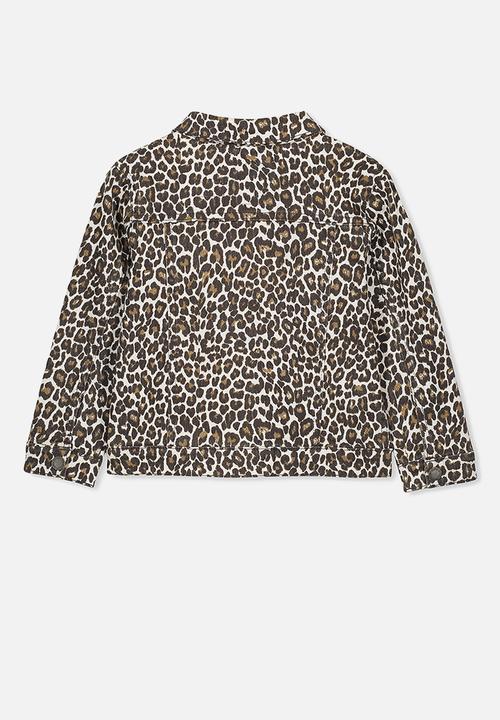 Cotton On - Daisy denim jacket - brown & black