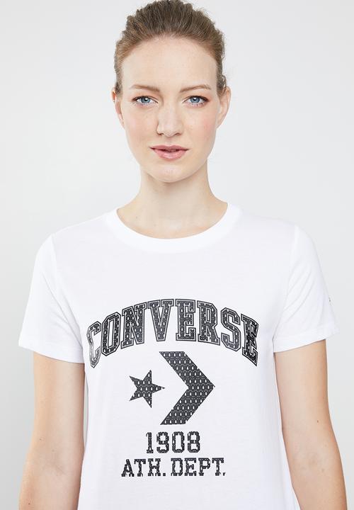 Converse - Short sleeve courtside star chev remix - white