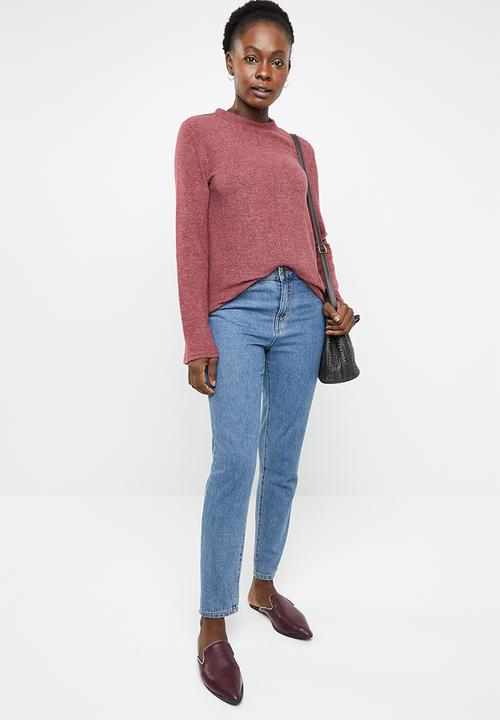 edit - Turtle neck sweater - burgundy