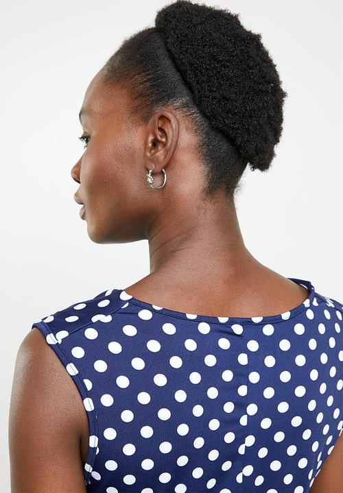 edit - Top with cowl neckline - navy