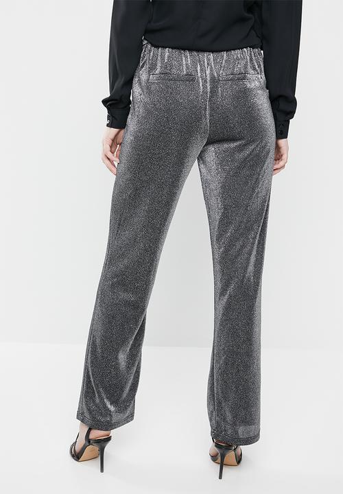 ONLY - Hustler tinsel pants - silver