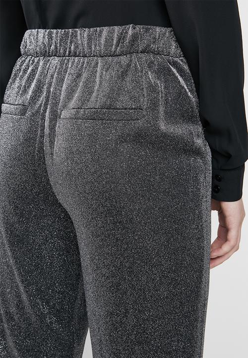 ONLY - Hustler tinsel pants - silver