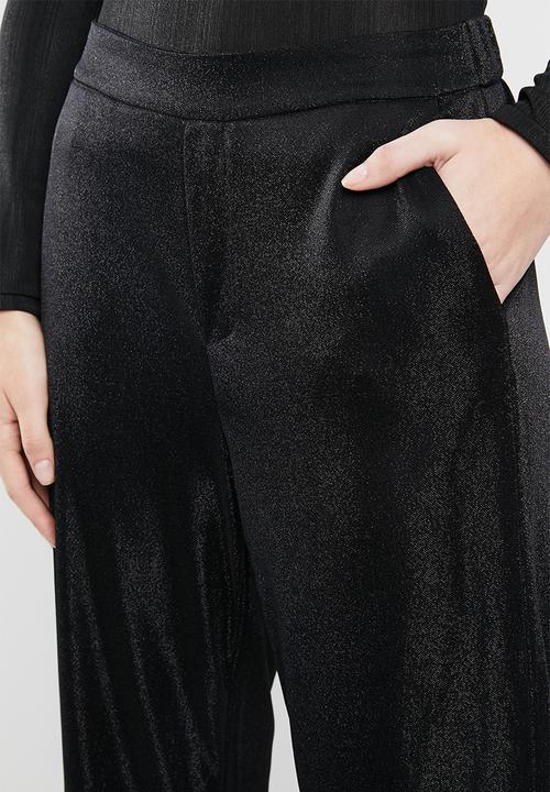 ONLY - Hustler tinsel pants - black