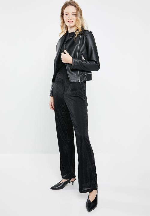 ONLY - Hustler tinsel pants - black