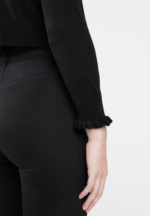 ONLY - Mary long sleeve short cardigan - black