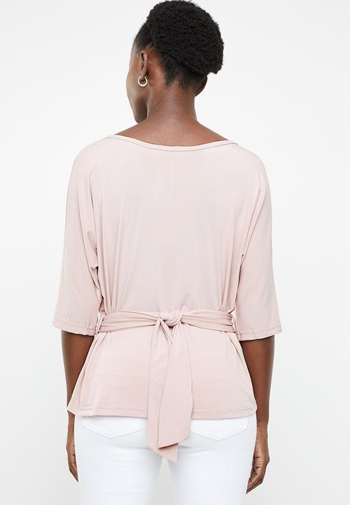 edit - Twist front top - pink