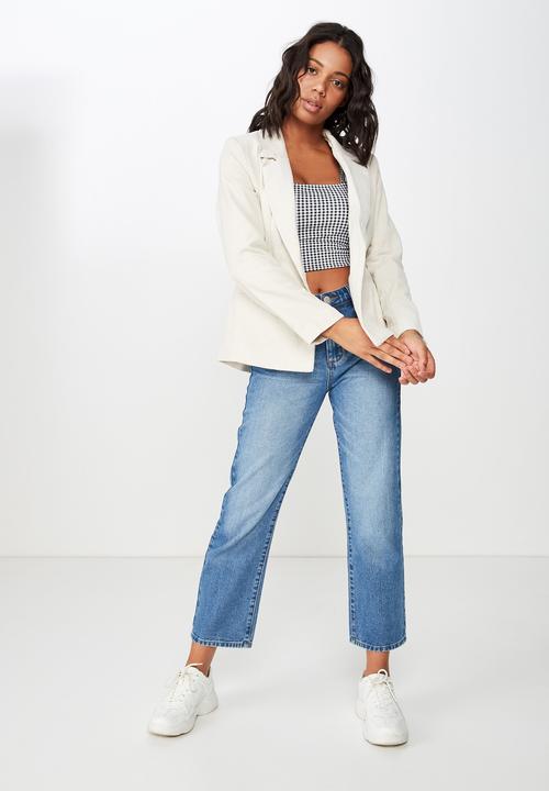 Cotton On - Carrie cord blazer  - cream 