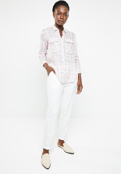 edit - Long sleeve button down shirt - multi