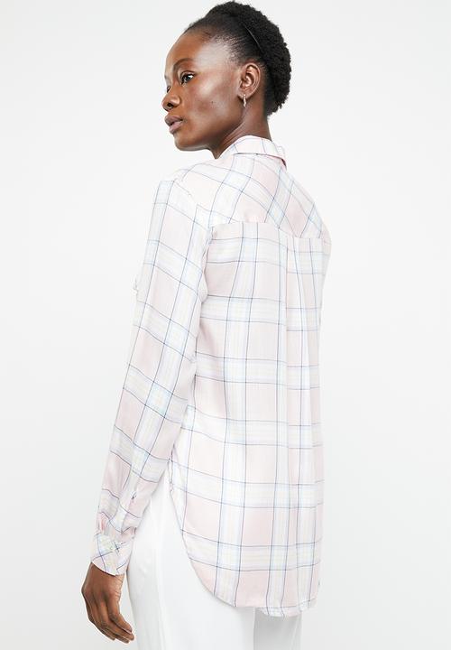 edit - Long sleeve button down shirt - multi