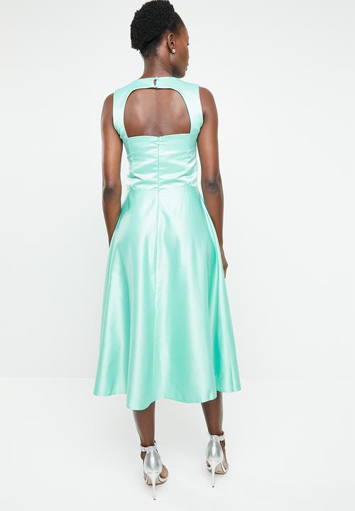 edit - Sleeveless fit and flare dress - green