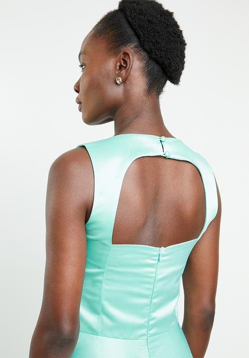 edit - Sleeveless fit and flare dress - green